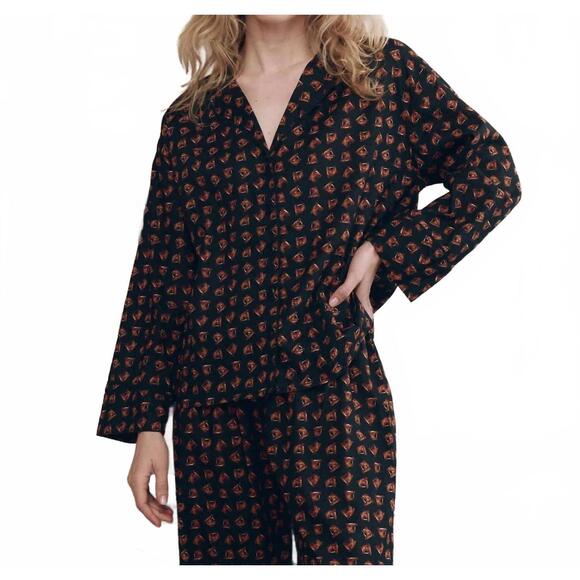 THE GREAT. Other - NEW THE GREAT. long sleeve pajama shirt in navy horse medallion print